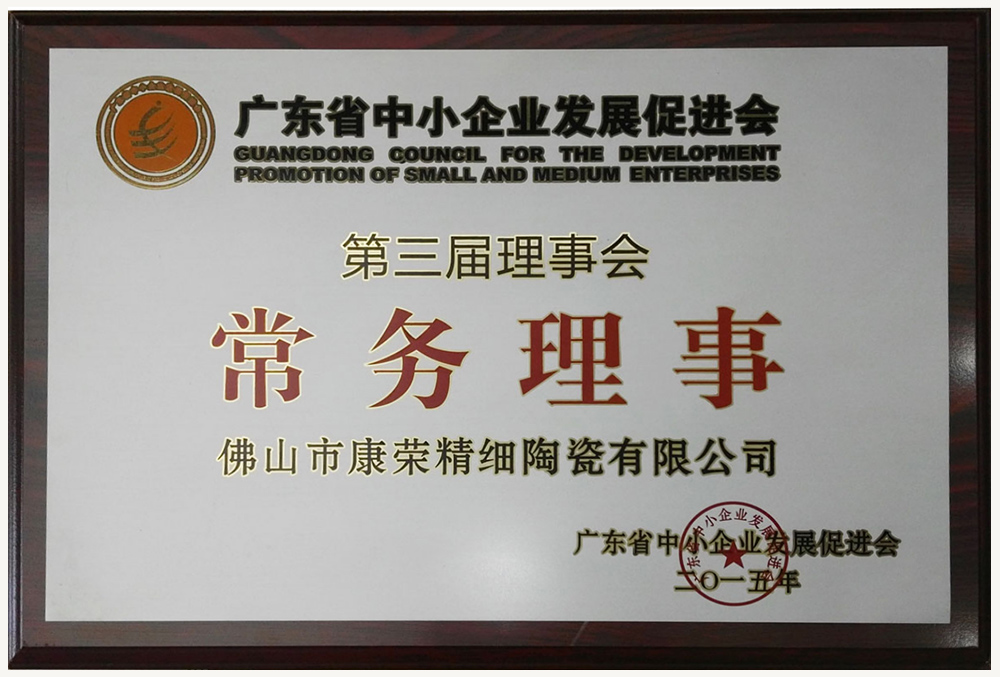 广东省中小企业发展促进会 第三届理事会发 常务理事